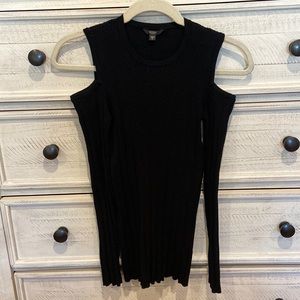 Black cold shoulder sweater
